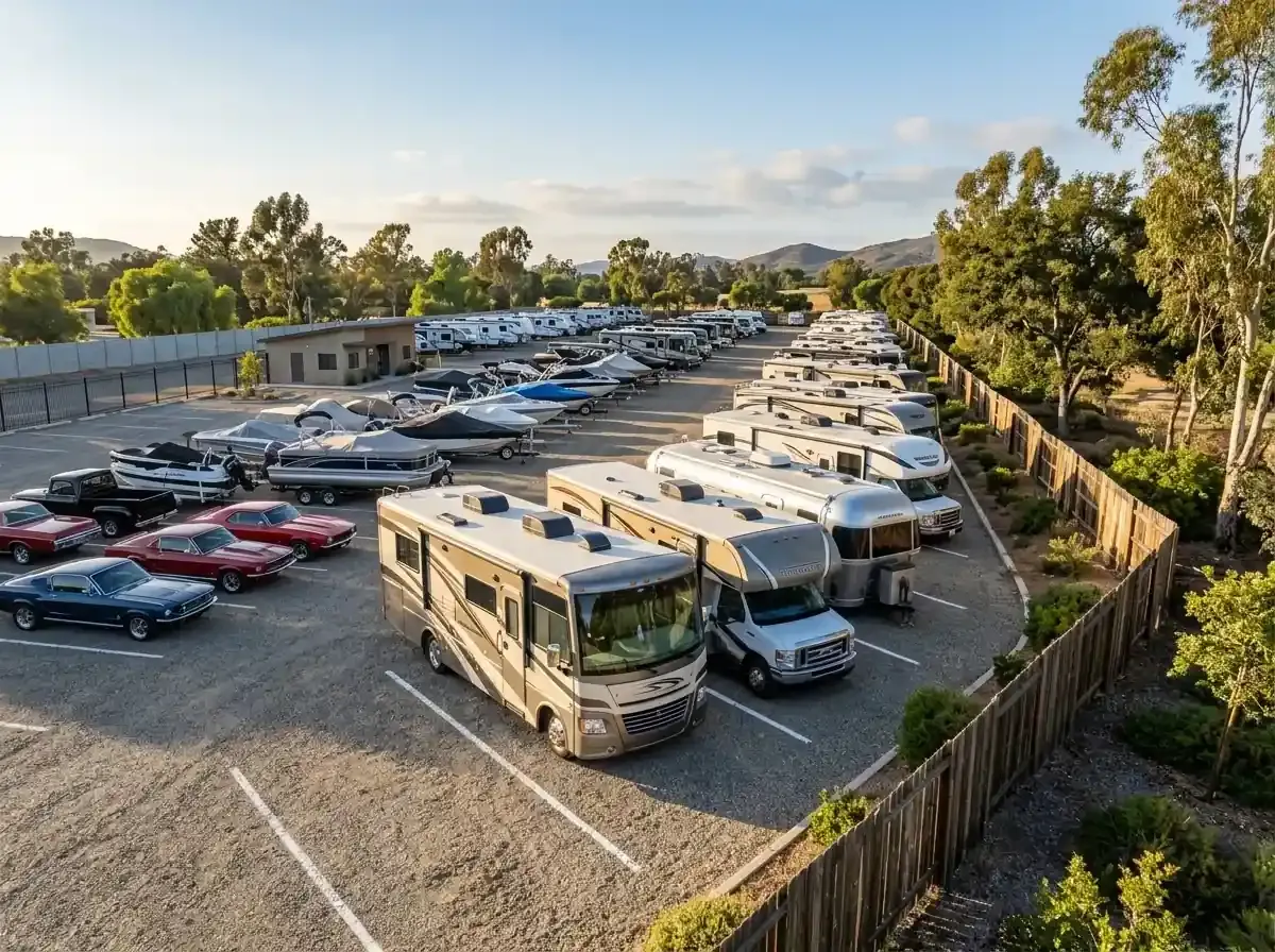 Outdoor RV parking spaces.
